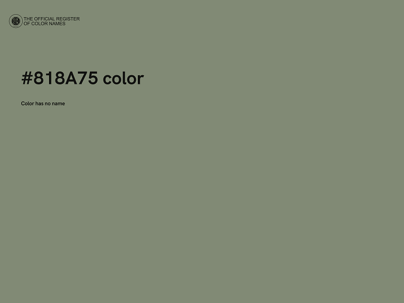 #818A75 color image