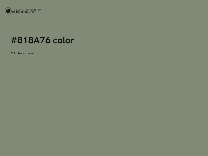 #818A76 color image