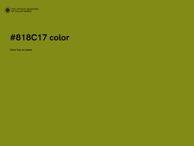 #818C17 color image