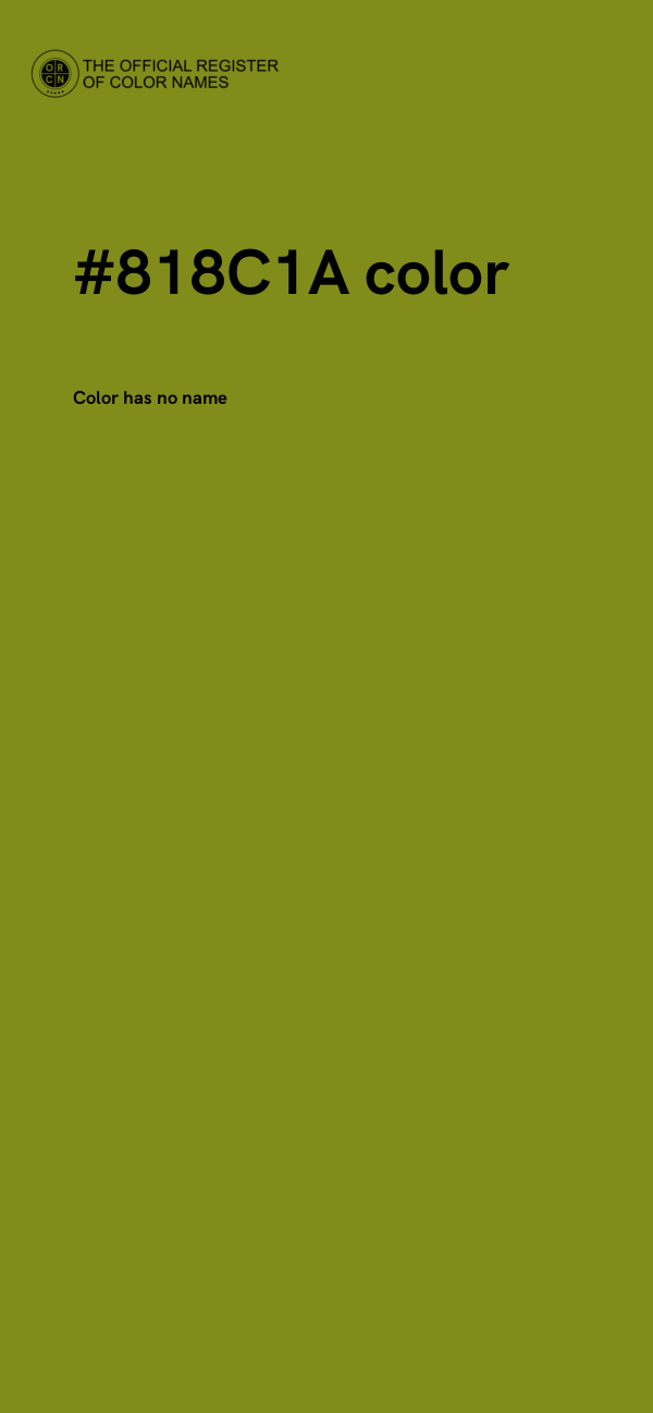 #818C1A color image
