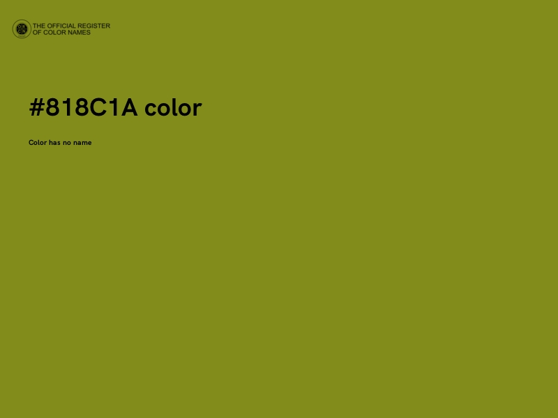 #818C1A color image