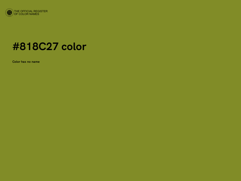 #818C27 color image