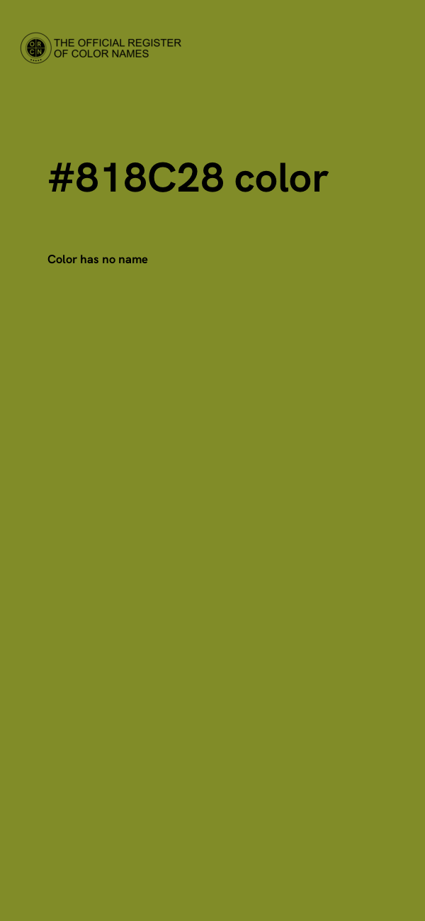 #818C28 color image