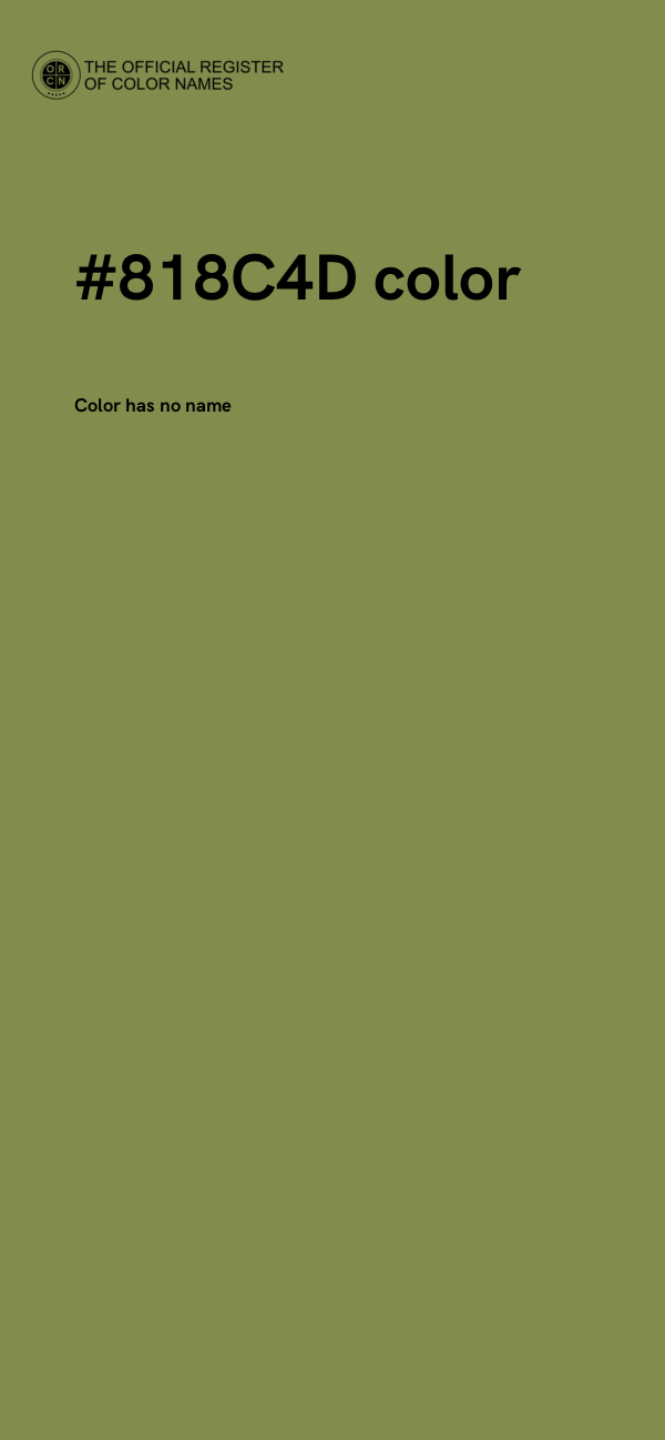 #818C4D color image