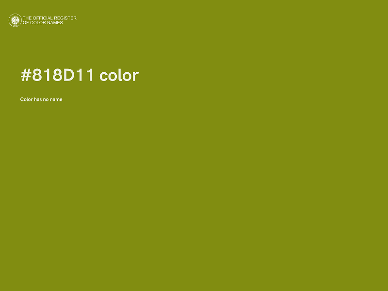 #818D11 color image