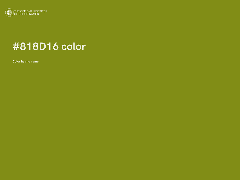 #818D16 color image