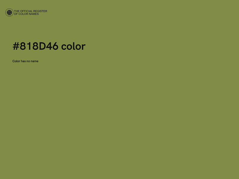 #818D46 color image