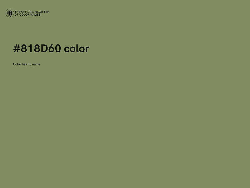 #818D60 color image