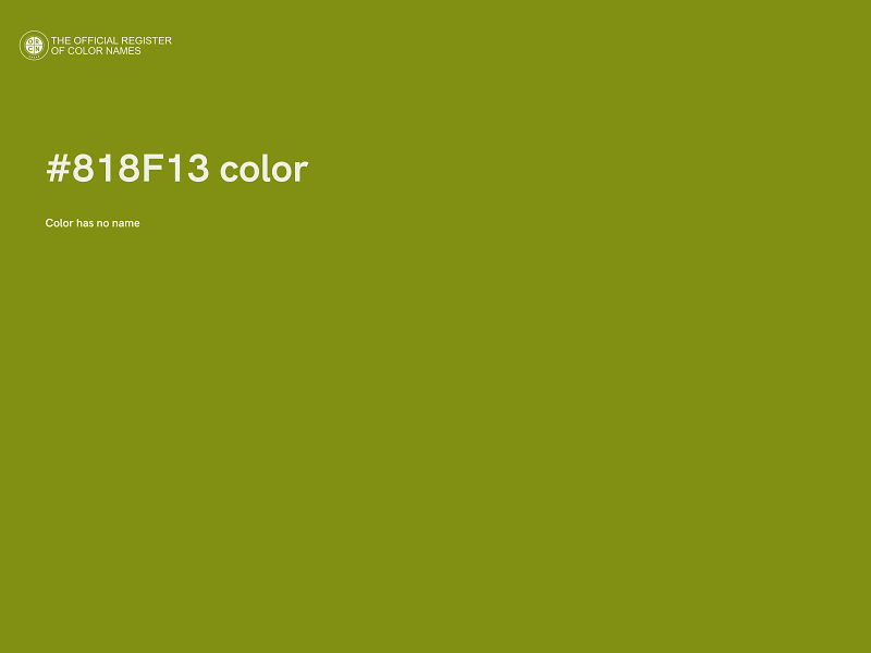 #818F13 color image