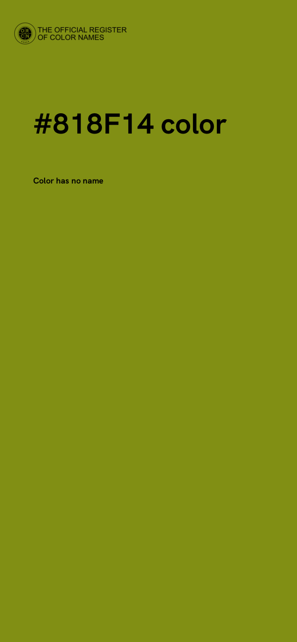 #818F14 color image