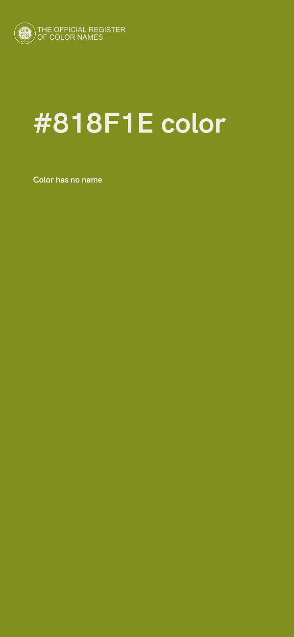 #818F1E color image