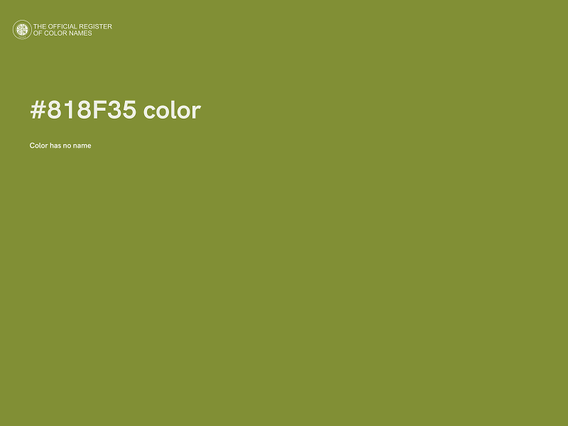 #818F35 color image