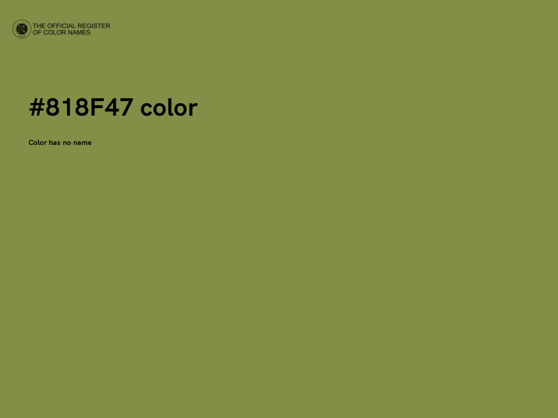 #818F47 color image