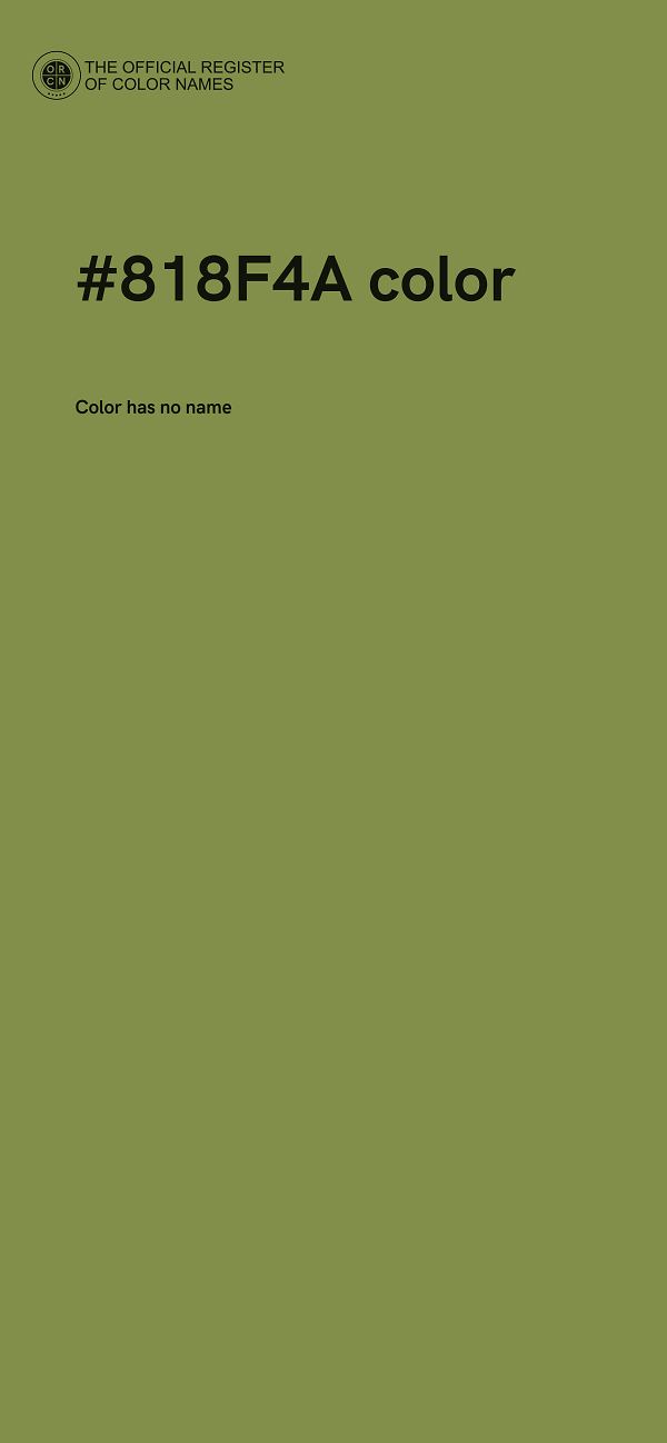 #818F4A color image