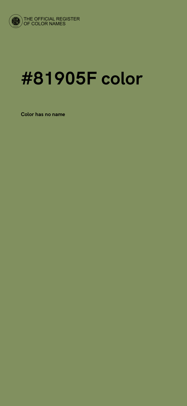 #81905F color image