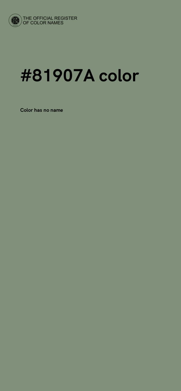 #81907A color image