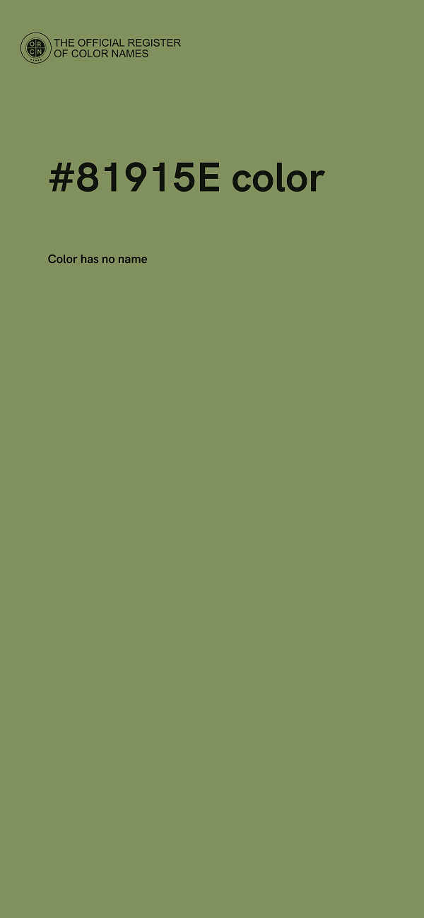 #81915E color image