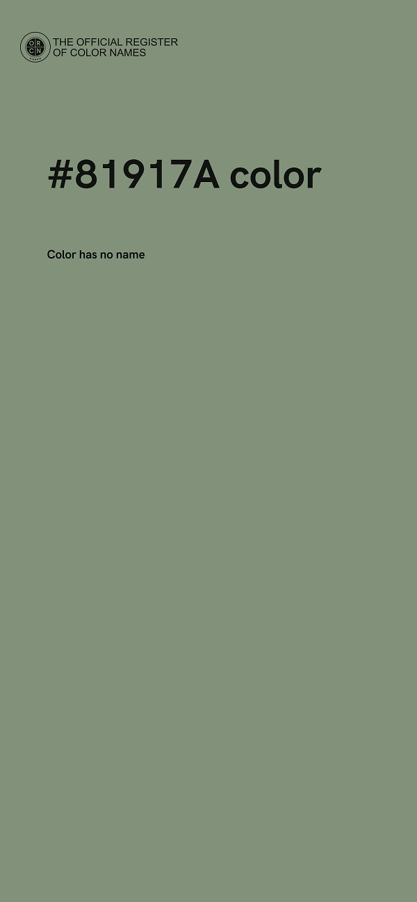 #81917A color image