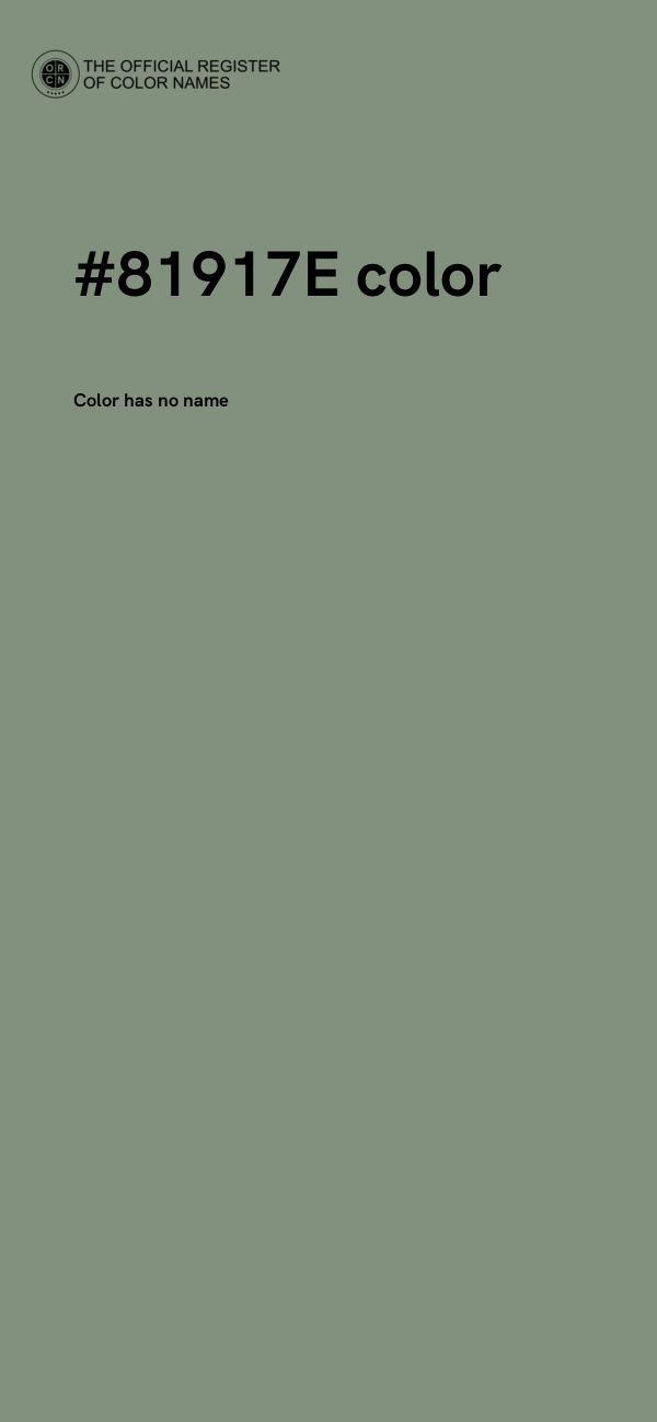 #81917E color image