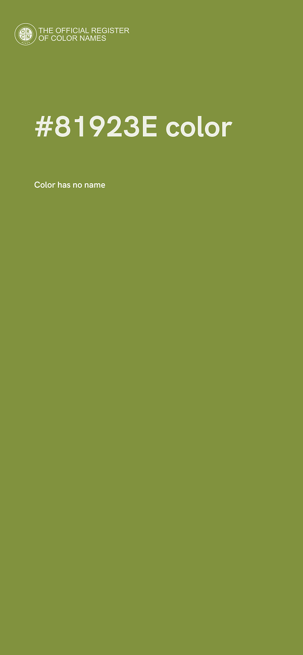 #81923E color image