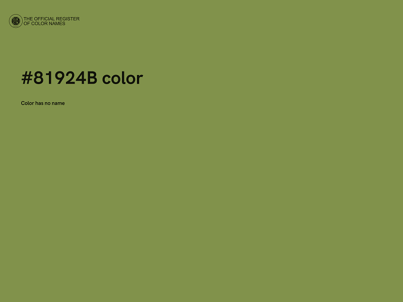 #81924B color image