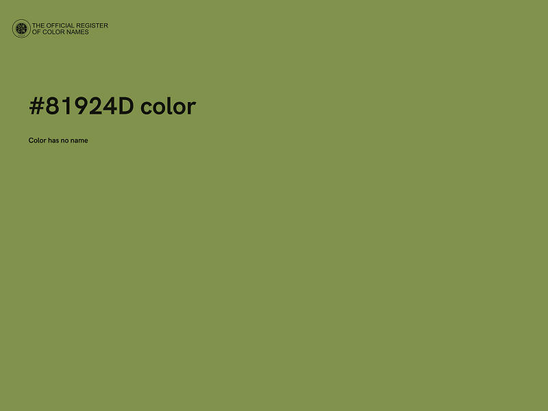 #81924D color image