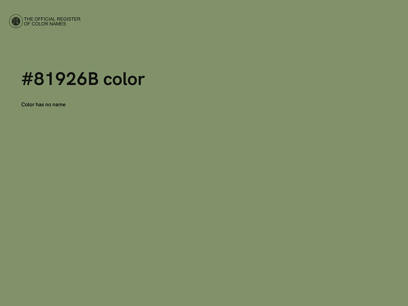 #81926B color image