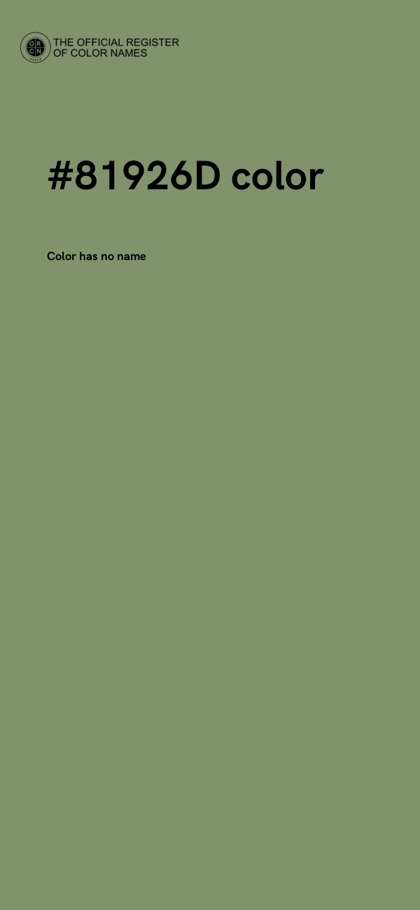 #81926D color image