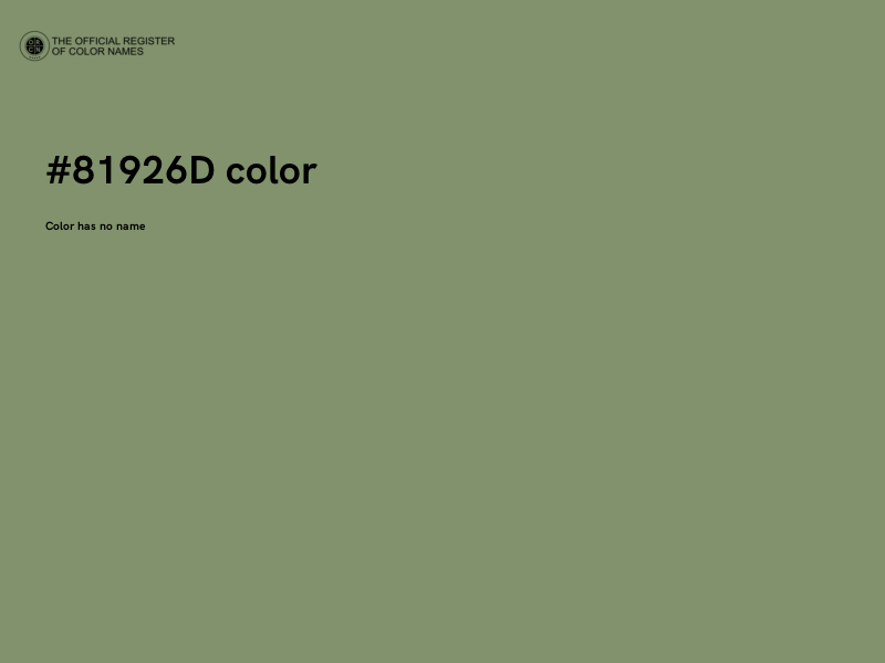 #81926D color image