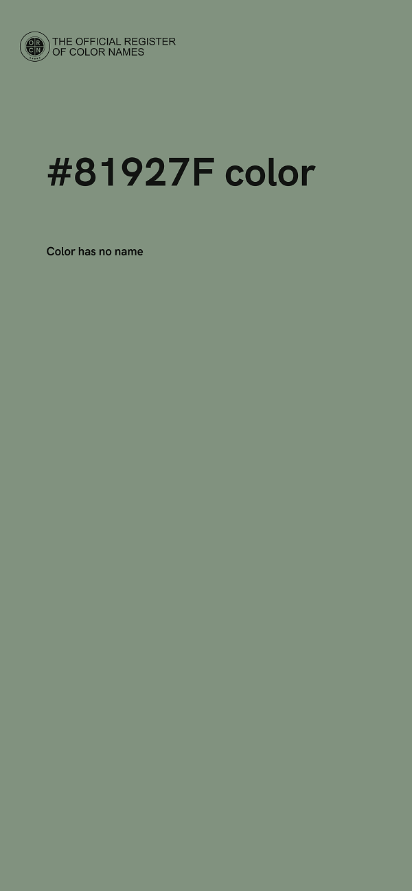 #81927F color image