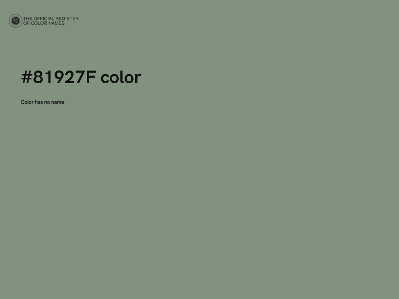 #81927F color image