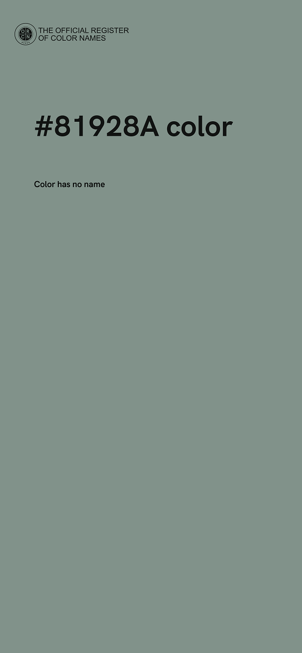 #81928A color image