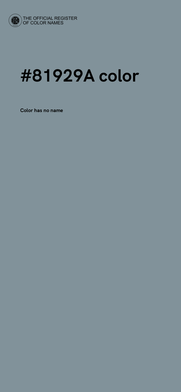 #81929A color image