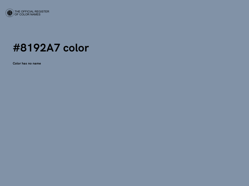 #8192A7 color image