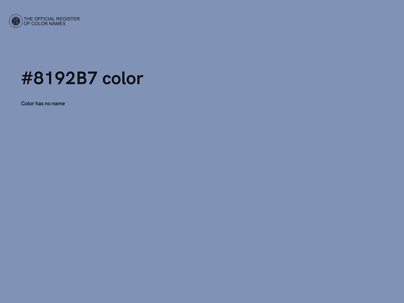 #8192B7 color image