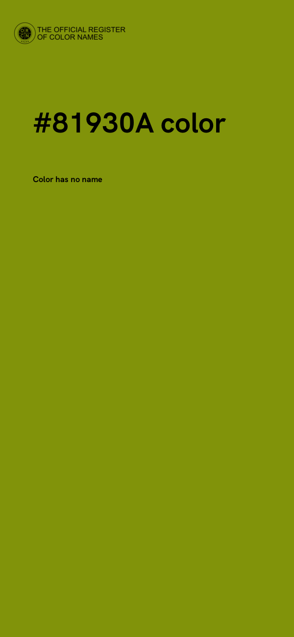 #81930A color image