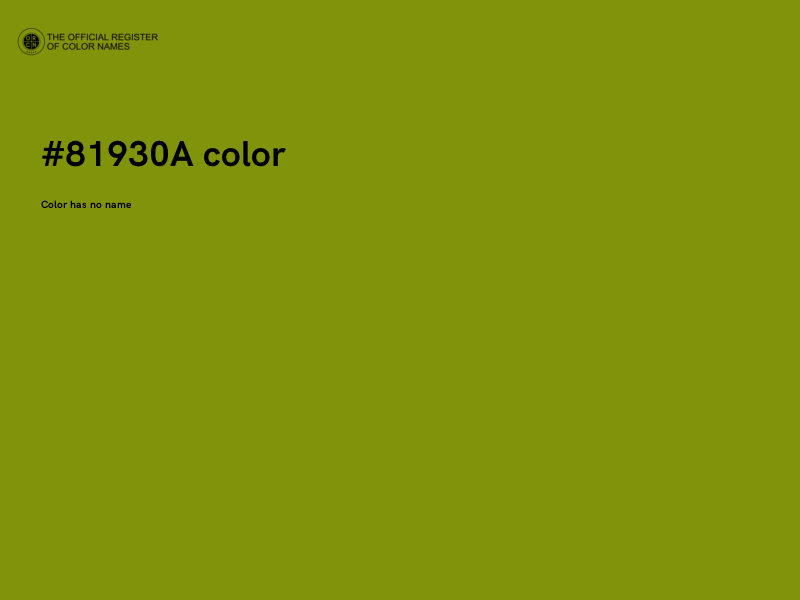 #81930A color image