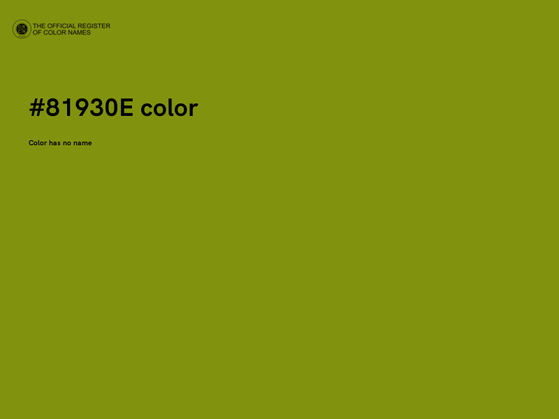 #81930E color image