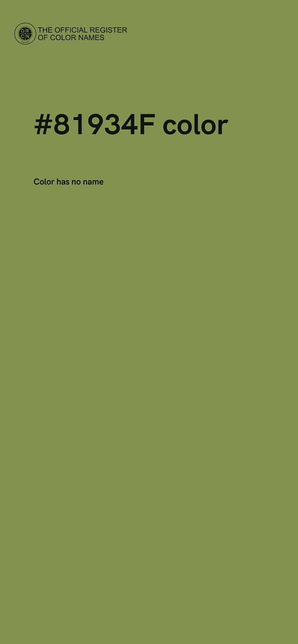 #81934F color image