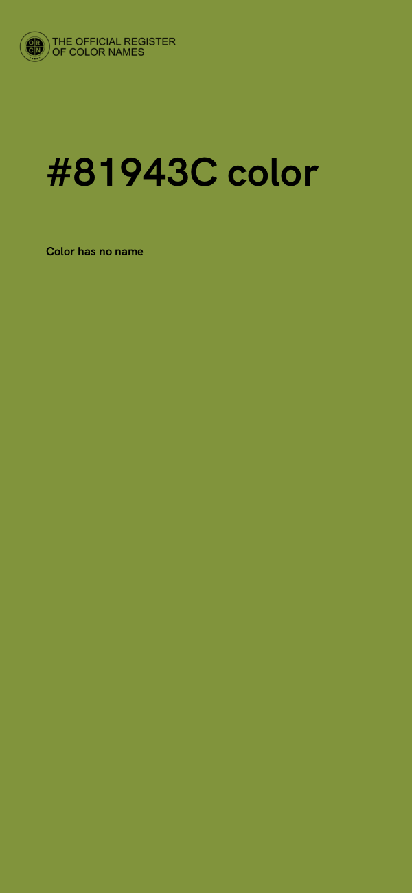 #81943C color image
