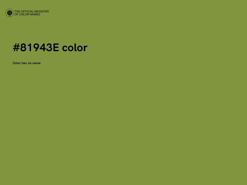 #81943E color image