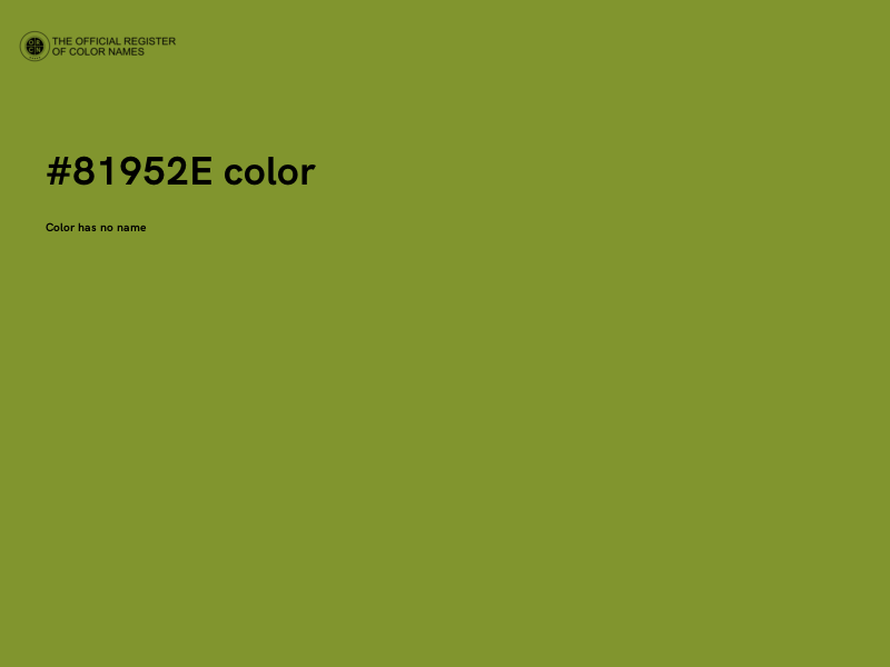 #81952E color image