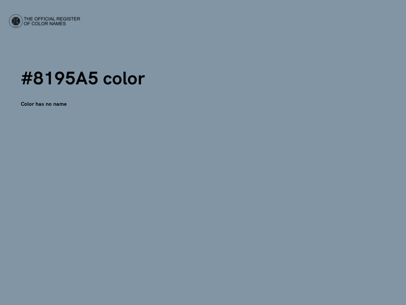 #8195A5 color image