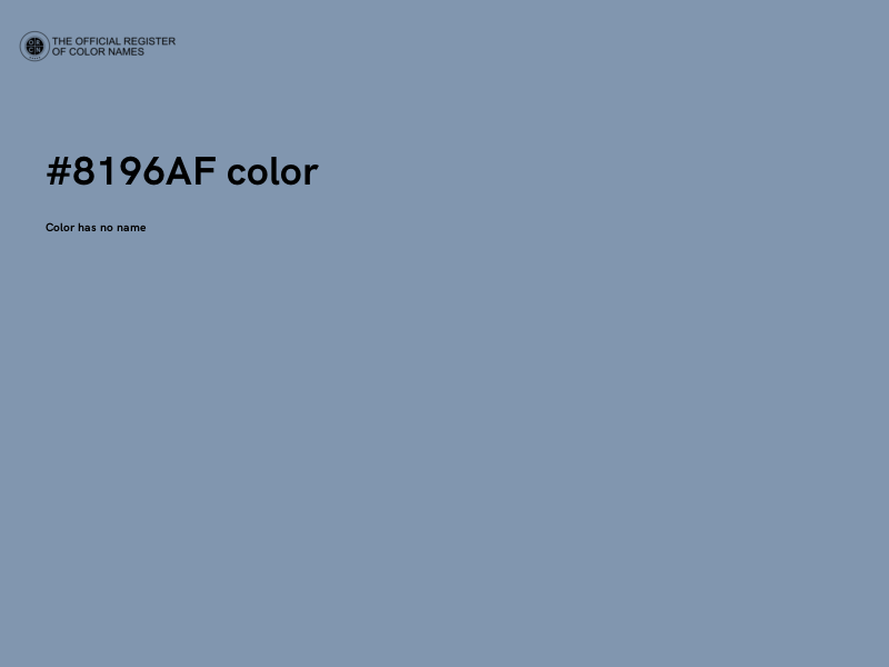 #8196AF color image