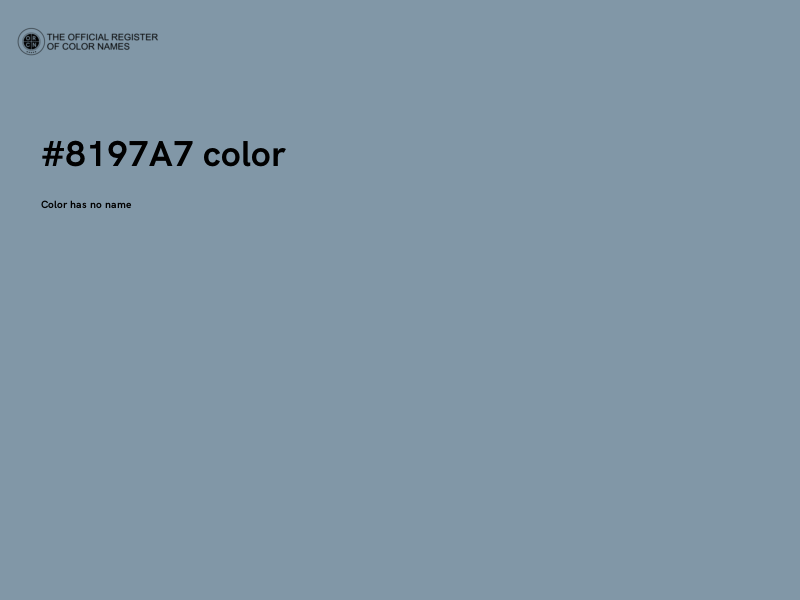 #8197A7 color image