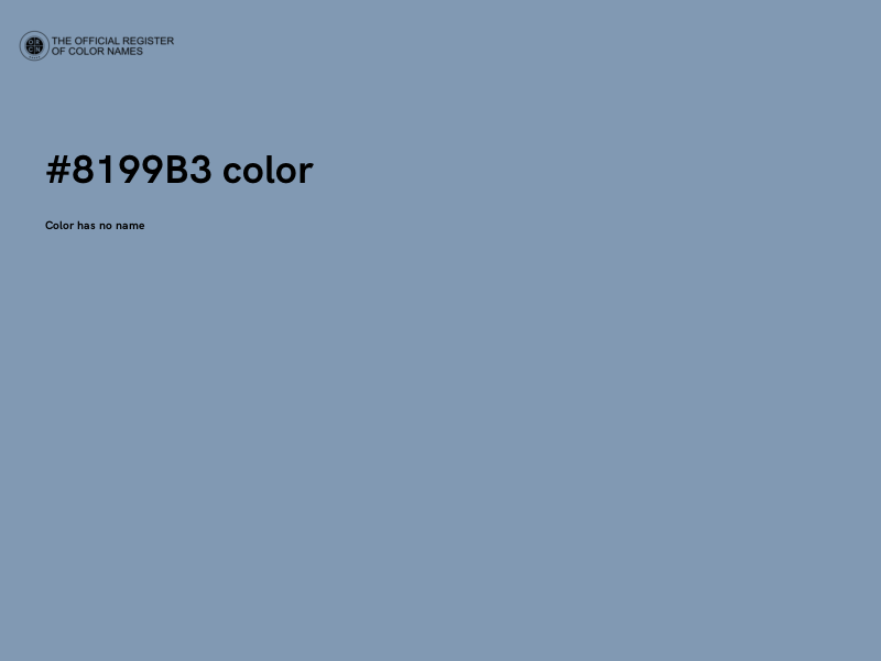 #8199B3 color image