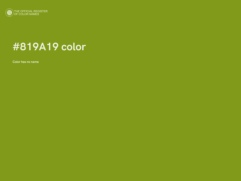 #819A19 color image