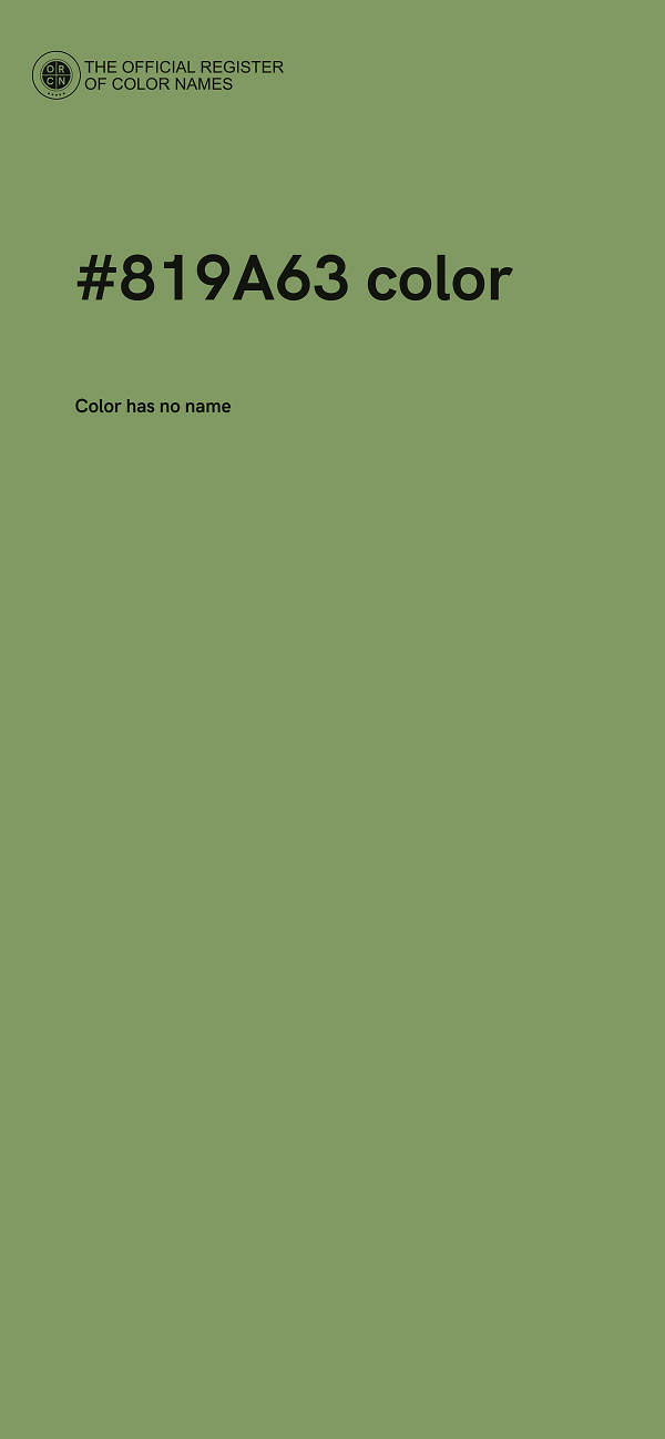 #819A63 color image