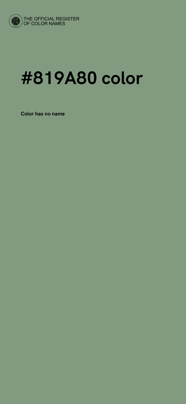 #819A80 color image