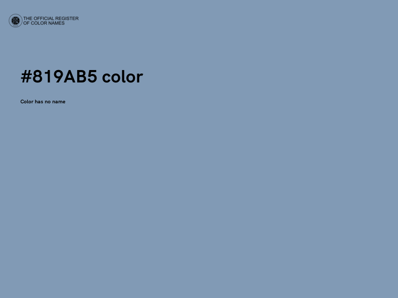 #819AB5 color image